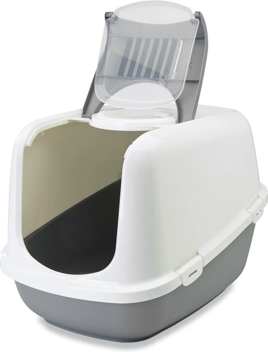 Savic Nestor Jumbo - Grijs - Kattenbak - 66 X 48 X 46 Cm 4 Savic Nestor Jumbo - Grijs - Kattenbak - 66 X 48 X 46 Cm - Afbeelding 2