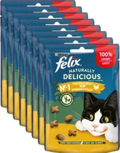 Felix Naturally Delicious Kip & Catnip - Kattensnacks - 8 X 50g -Katten Benodigdheden Winkel 941x1200 2