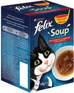 Felix Soup Vlees Selectie - Katten Natvoer - 24 X 48g -Katten Benodigdheden Winkel 954x1200 1