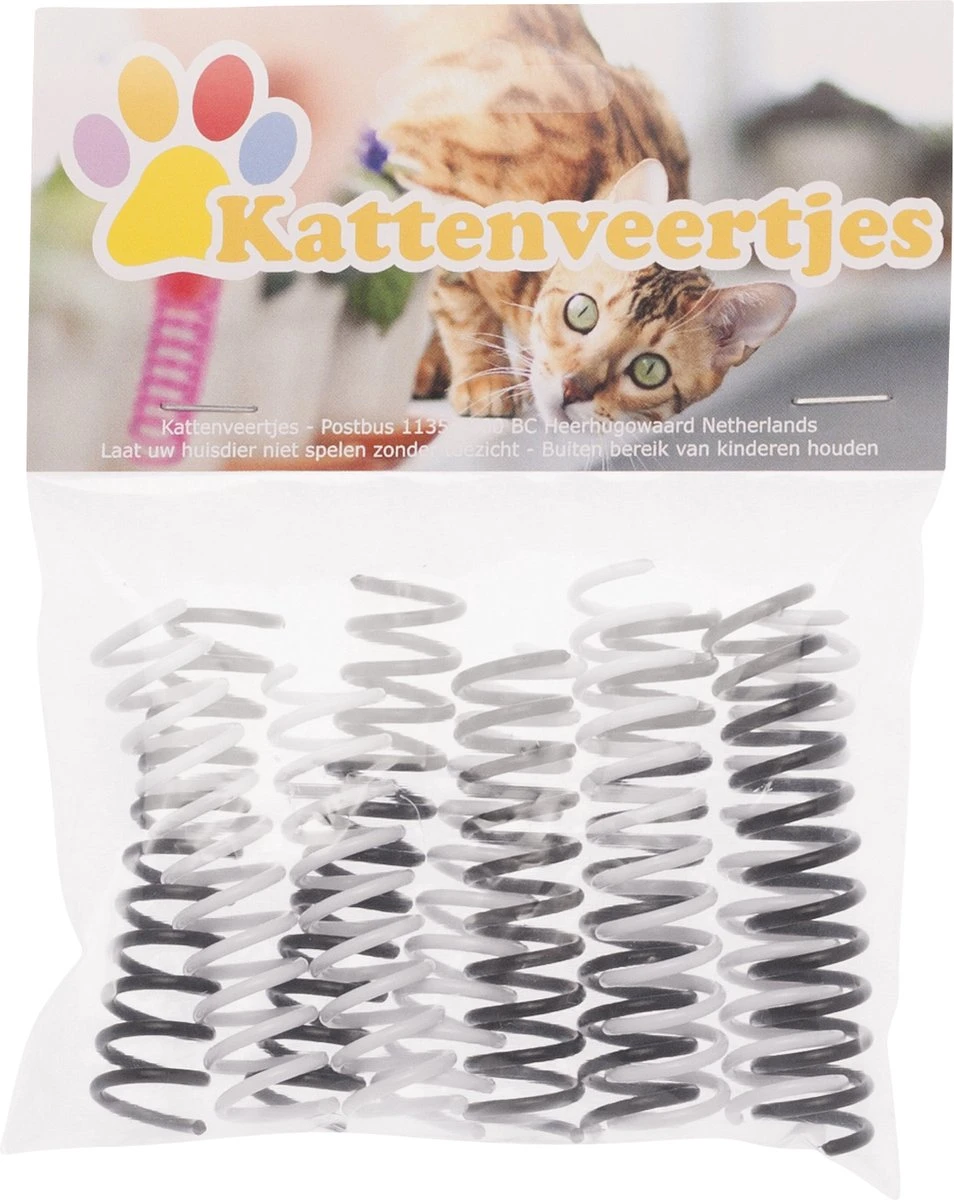 Kattenveertjes Klein - 10 Stuks | Zwart Wit | Kattenspeeltjes | Kattenspeelgoed 4 Kattenveertjes Klein - 10 Stuks | Zwart Wit | Kattenspeeltjes | Kattenspeelgoed - Afbeelding 2