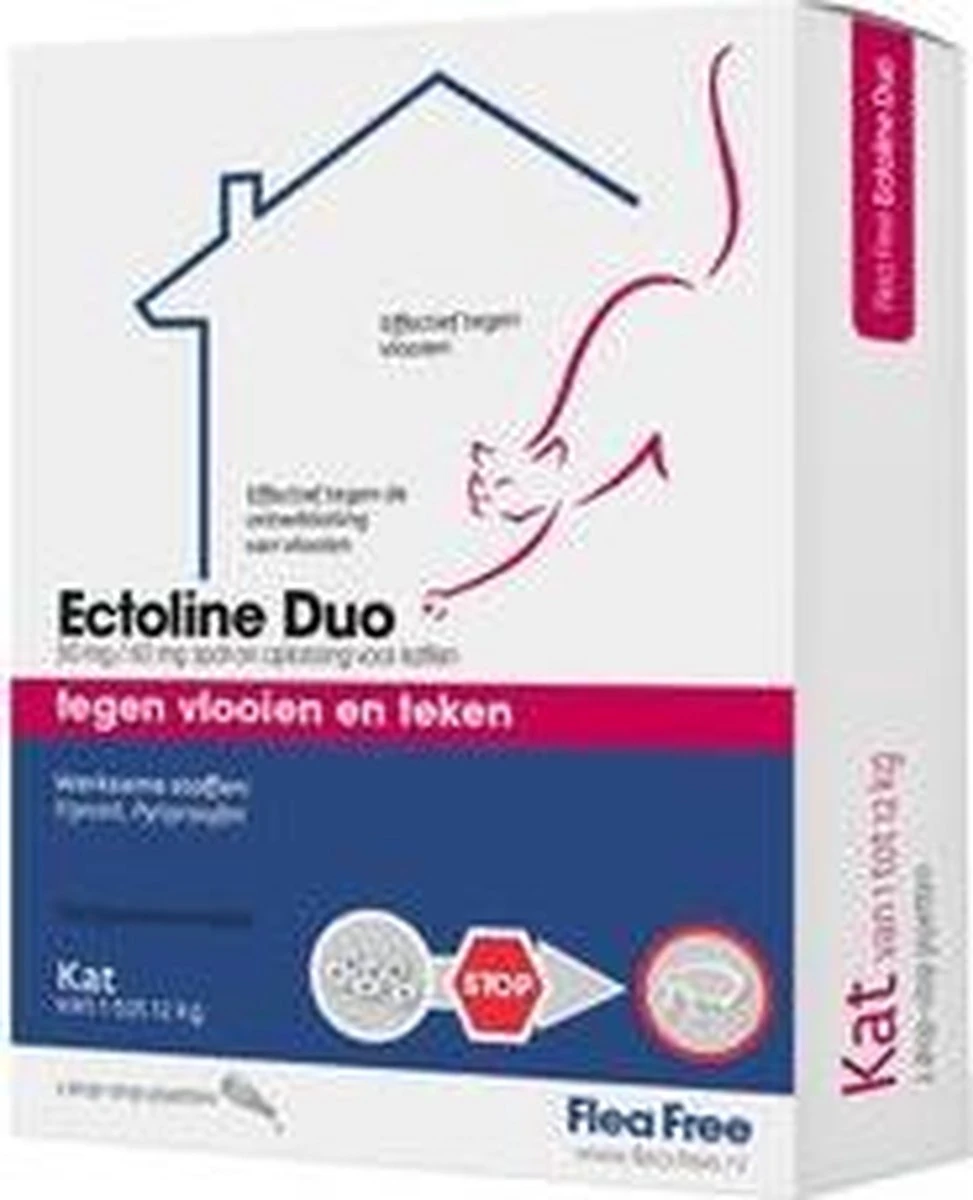 Flea Free Ectoline Duo Kat - Tegen Vlooien En Teken - 2 Pipetten 11 Flea Free Ectoline Duo Kat - Tegen Vlooien En Teken - 2 Pipetten - Afbeelding 9