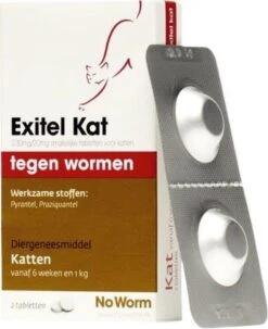 Exitel No Worm Ontwormingsmiddel - Kat 2 Tabl -Katten Benodigdheden Winkel 978x1200 3