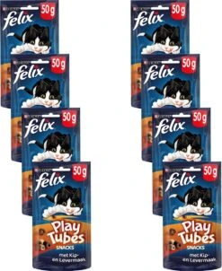 Felix PlayTubes - Kattensnacks - Kip & Lever - 8 X 50g 15 Felix PlayTubes - Kattensnacks - Kip & Lever - 8 X 50g -Katten Benodigdheden Winkel 982x1200 2