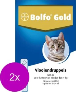 Bolfo Gold Kat 40 - Anti Vlooienmiddel - 2 X 4 Stuks 0 - 4 Kg -Katten Benodigdheden Winkel 996x1200 3
